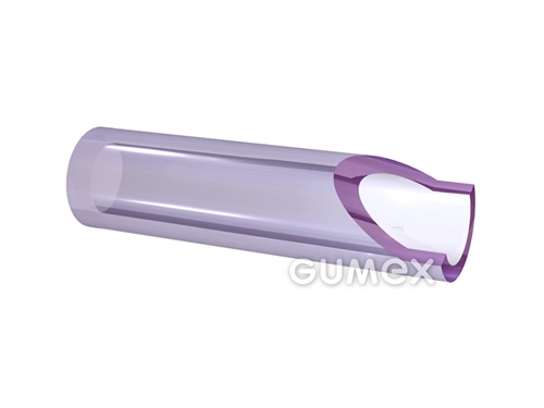 Hadice pro benzin NOVOPLAST, 3/5mm, 78°ShA, PVC, -5°C/+40°C, transparentní fialová